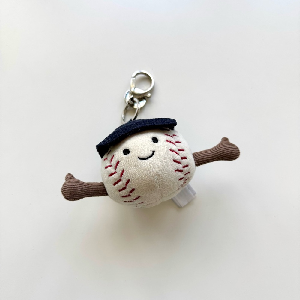 Jellycat Amuseables Sports Baseball Bag Charm